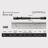 Dranckrazy Black Serpent The World Fishing Travel Rods (Spinning & Baitcast)
