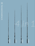 Transcendence Japan Late Bloomings 5.10+ GT-B (Four in one rod) Baitcast Travel Fishing Rod