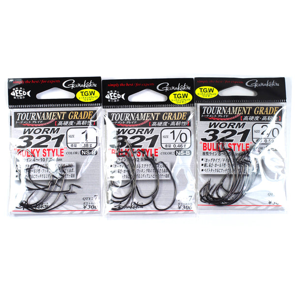Hooks Bulk Plastic Fishing Worms Gamakatsu Worm 321 Bulky